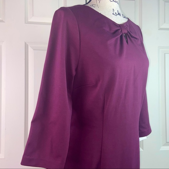 NWT Talbots Casual Sheath Burgundy Dress - Picture 3 of 7